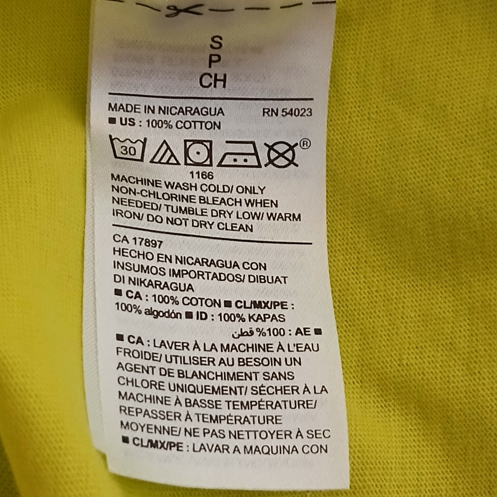 NWT Old Navy Size S NASA Graphic Tee - Neon Yellow Men’s T-Shirt - Picture 8 of 10